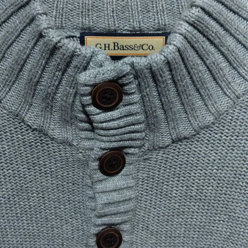 G.H. Bass Sweater Men's Large 100% Cotton Nordic Excellent Condition
